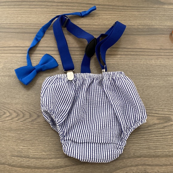 Other - Baby Suspenders and Seersucker Bottoms